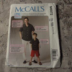 McCalls Pattern M6972 for Boy's Shirt, Short & Pants